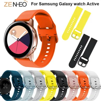 

20mm Silicone watch Bands For Galaxy 42mm Straps S2 gear Sport Watch Strap for Samsung Galaxy Watch Active 2 wristband bracelet