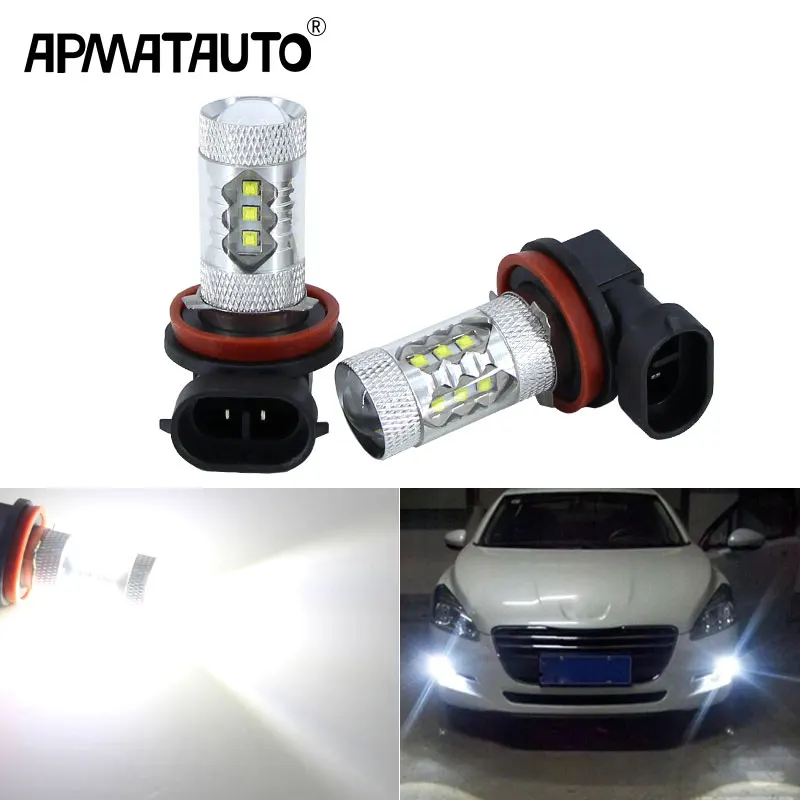 2x Led CANbus H8 H11 Car Fog Driving Lamp Light Bulb White 80w For