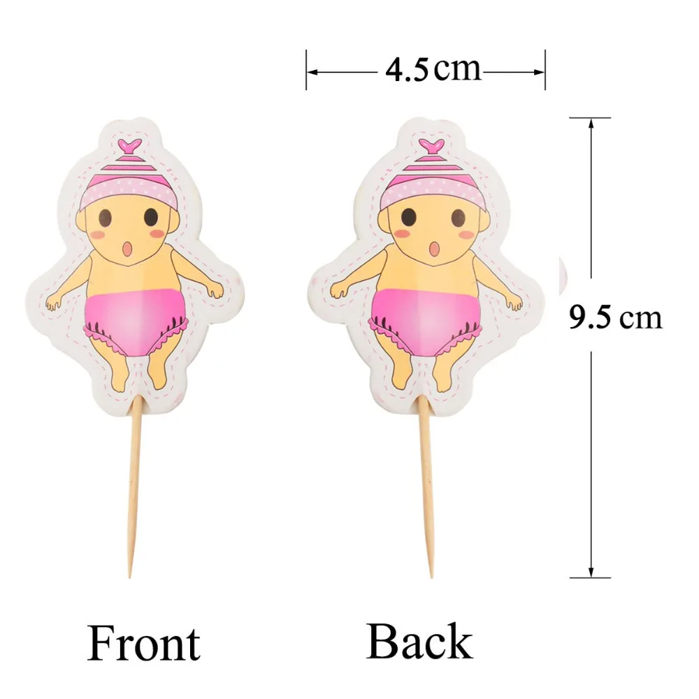 Lincaier Babyshower Cupcake Toppers Is a Boy Girl Kids подарки на день рождения Аксессуары для детского