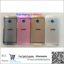 Wholesale Original Housing Parts Case For HTC One Mini 2 (one M8 Mini) Battery Door Back Cover With Side Buttons, free shipping