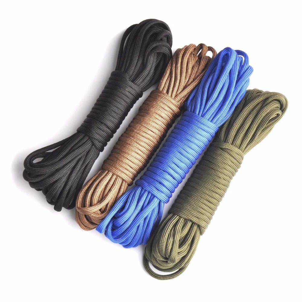 Paracord في 550 المظلة الحبل الحبل حبل مل المواصفات النوع الثالث 7 ستراند 100FT تسلق التخييم بقاء المعدات