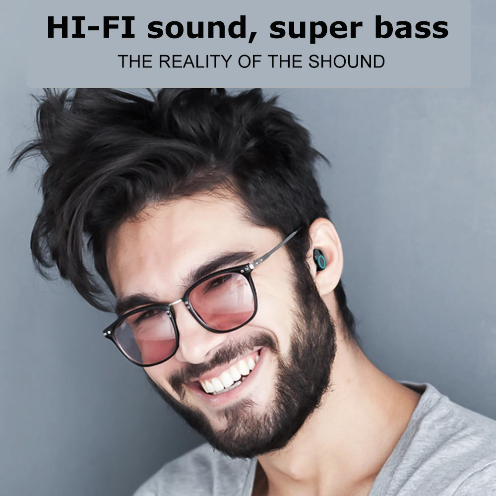 DioIono Bluetooth 5 0 TWS беспроводные наушники IPX7 Водонепроницаемая гарнитура с сенсорным