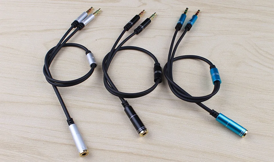 2 in 1 Earphone Audio Extension Cable 3.5mm jack Extender Cord Male to Female Earphone Extender AUX Cable For Computer Headphone (6)