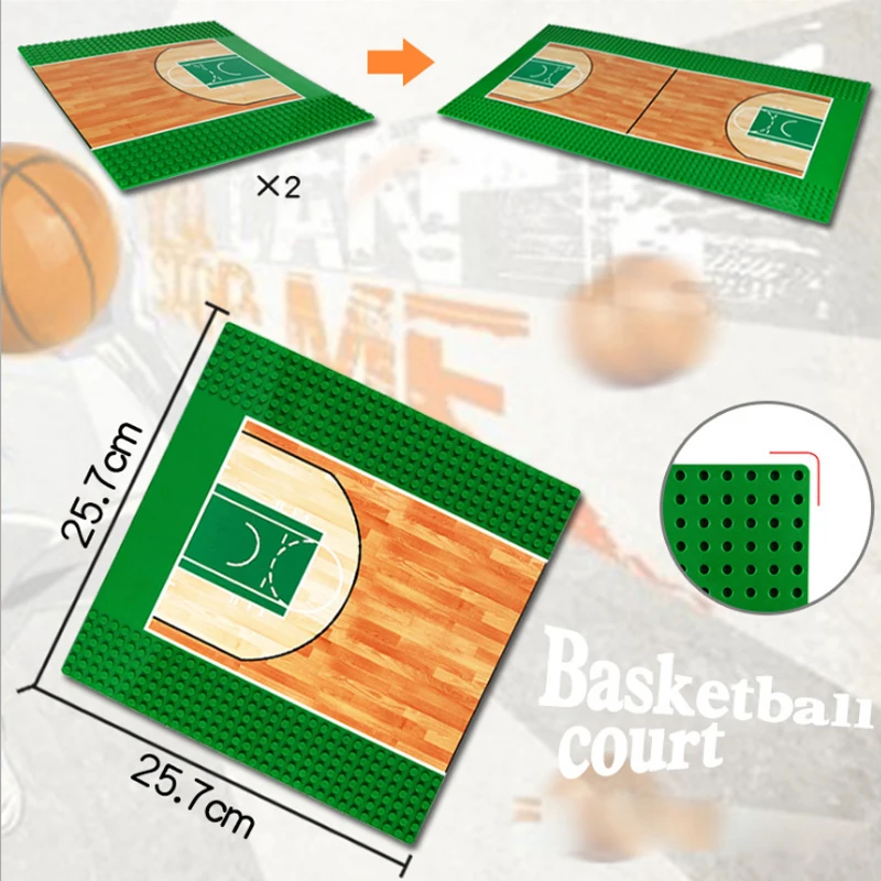 

32*32/16*32 Dots Basketball Stand Football Base plate Figures Court Baseplate DIY Playing Building Blocks Toys For Children toys