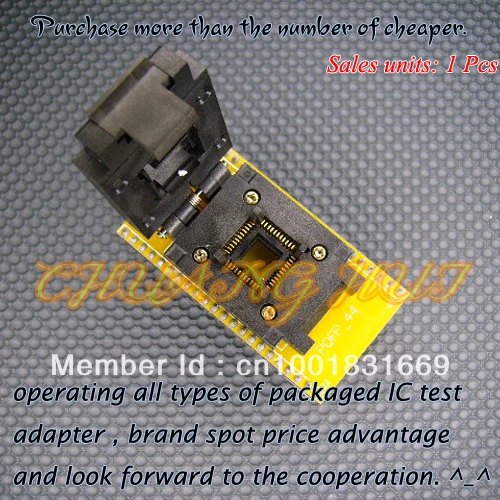 

Programmer Socket PQFP44 TO DIP44 adapter socket high-quality gold-plated contacts clamshell double-layer circuit board