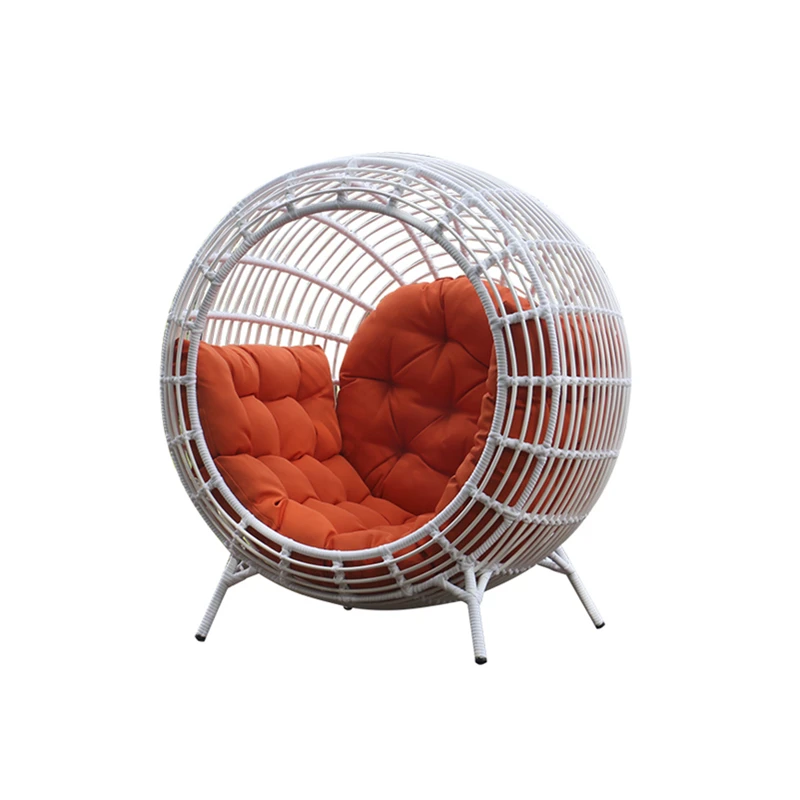 

Factory outlets Latest Designs Apple Shape Wicker Daybed Outdoor Sun Bed unique rattan day bed