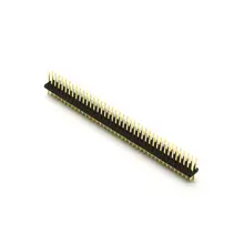2pcs Pitch 1.0mm 100 Pin 2×50 Double Row Male Breakable Pin Header Connector Strip for Arduino Black