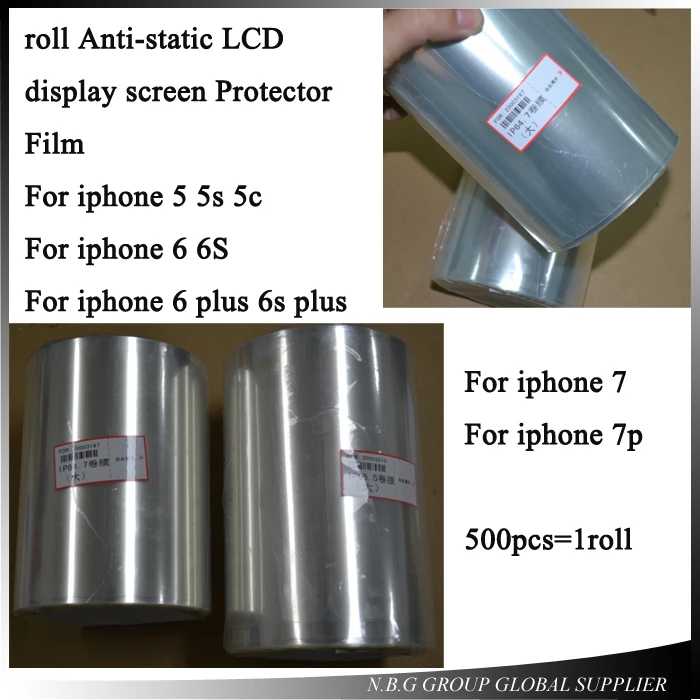 500Pcs/roll Anti static LCD display screen Protector Film