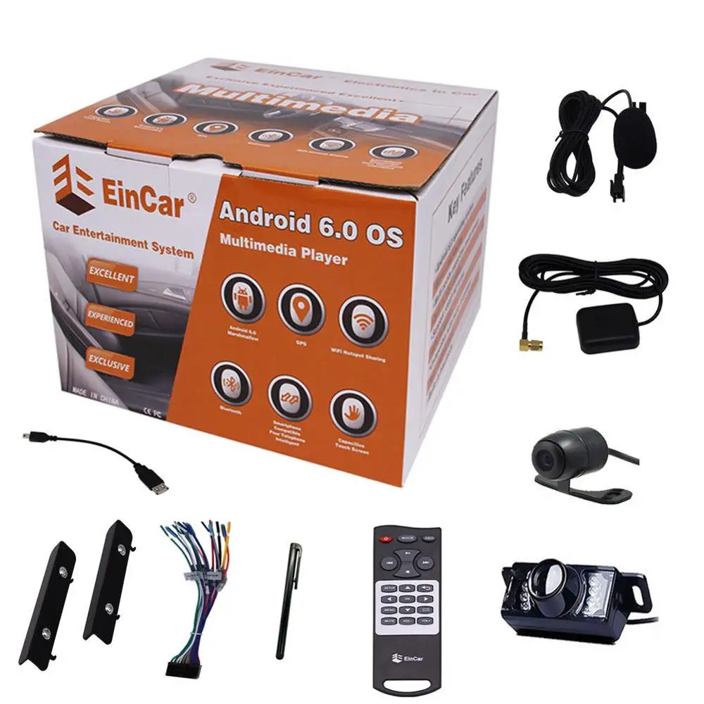 2 камеры + Android 6 0 HD WiFi 2din Автомагнитола стерео радио dvd плеер gps Navi автомобильный