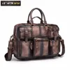 Retro crazy horse leather Men Fashion Handbag Business Briefcase Commercia Document Laptop Case Male Attache Portfolio Bag 3061 ► Photo 2/6