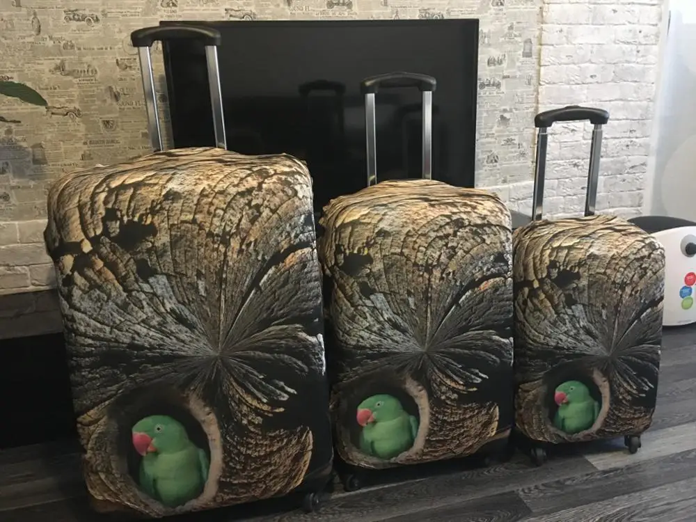 ELVISWORDS эластичный чемодан чехол пейзажи маслом дорожные аксессуары для 18-30 дюймов тележки для багажа защиты дождевик