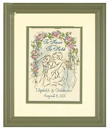 

Top Quality Hot Sell Lovely Counted Cross Stitch Kit To Have and To Hold Wedding Record Dim 65086