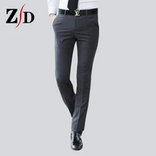 Бизнес костюмы Мужские штаны узкие брюки гладить Прямо Костюм Штаны Весна