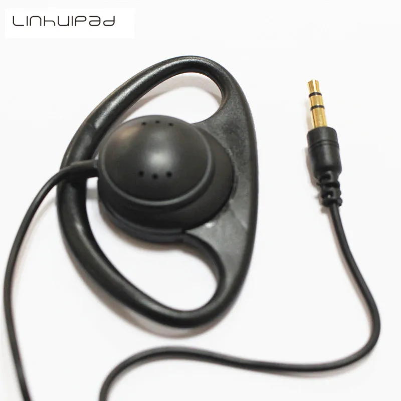 Linhuipad 2pcs Hook Earphones 1 bud Stereo Earpiece Soft earphones For
