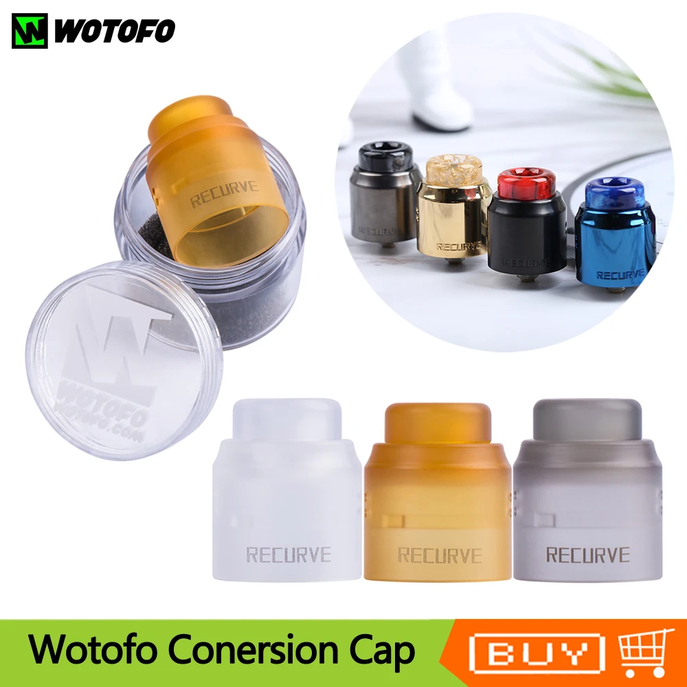 

Original Wotofo Conersion Cap For Recurve Dual RDA Vape Tank 24mm Diameter Adjustable Airflow Replacement Conersion Cap