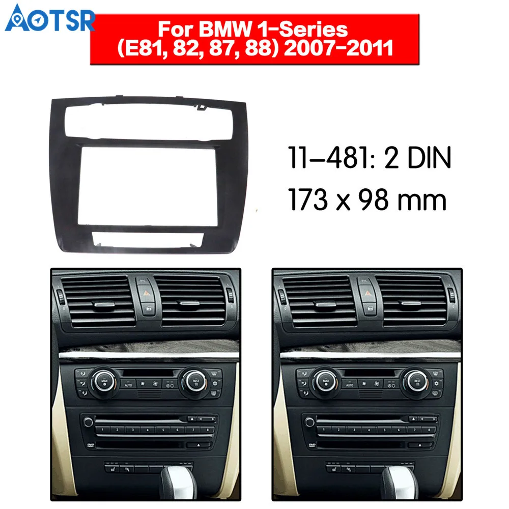 2 din радио фасции Для BMW 1-Series(E81, 82, 87, 88) 2007-2011 монтажная панель Адаптер каркаса DVD плеер стерео