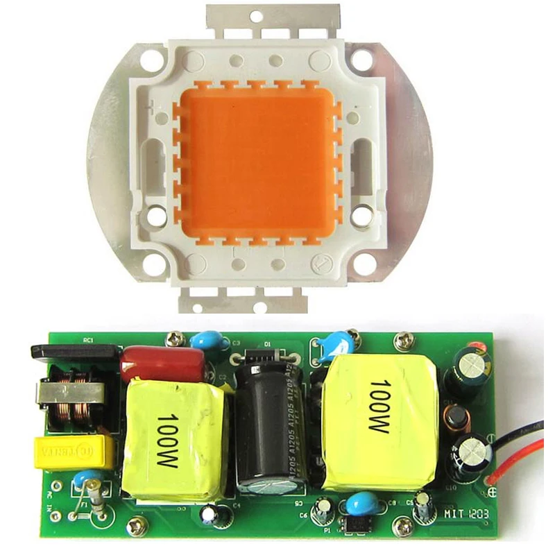 High Power BridgeLux 100W 45mil LED Grow Chip, Full Spectrum 400nm~840nm Led Grow Lights +Non waterproof AC 85~265V LED Driver High Power BridgeLux 100W 45mil LED Grow Chip, Full Spectrum 400nm~840nm Led Grow Lights +Non waterproof AC 85~265V LED Driver