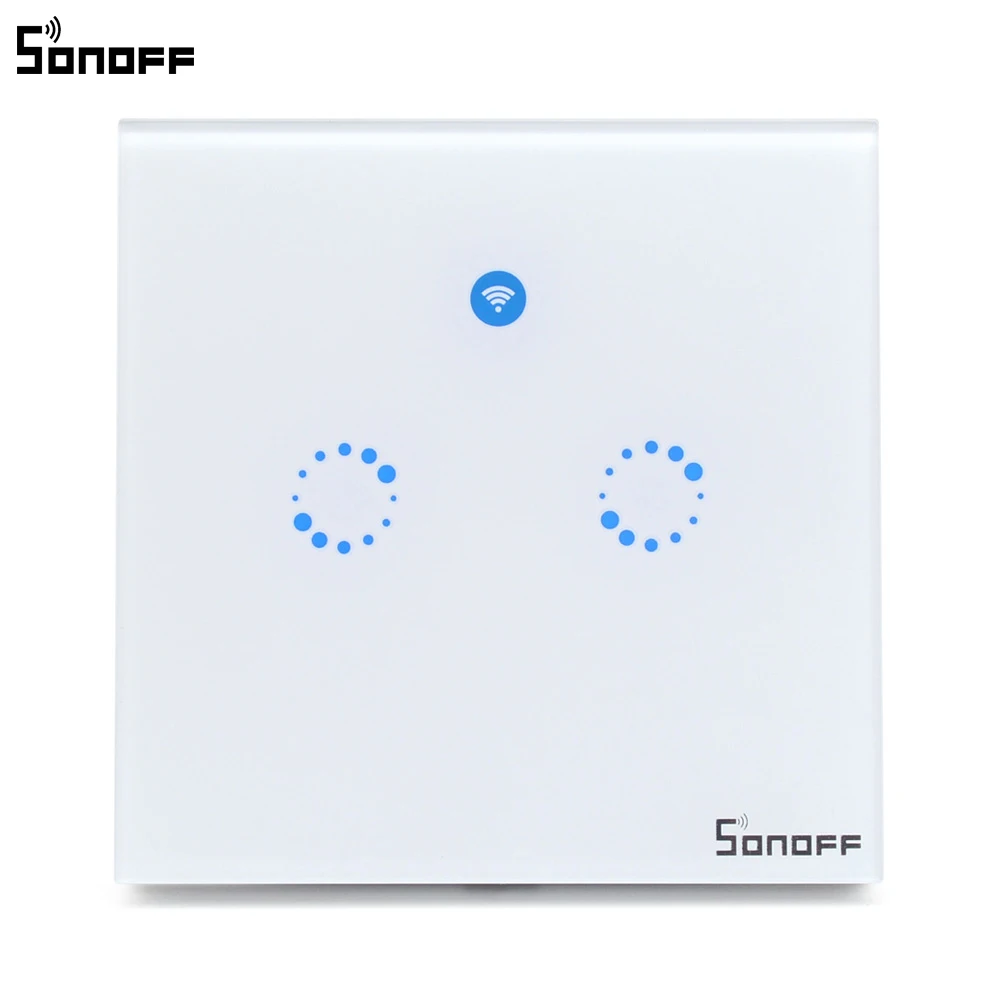 Интеллектуальный выключатель света Sonoff T1 Smart WiFi RF/приложение/сенсорный экран Управление настенный светильник Переключатель 1/2/3 банда 86 Тип UK Панель настенный сенсорный светильник переключатель умный дом пульт дистанционного управления