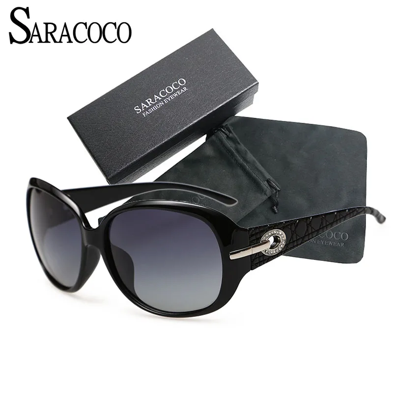 Женские солнцезащитные очки SARACOCO поляризационные с чехлом R04|sun glasses female|sunglasses women