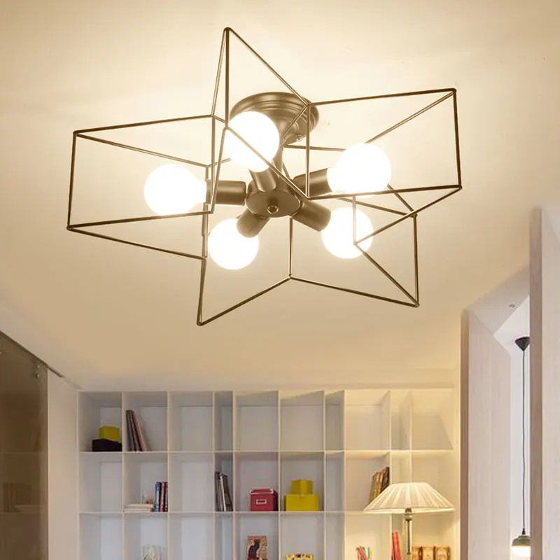 

Modern Star Shape LED Ceiling Lights Surface Mounted Ceiling Lamp Living Room Kitchen Light Fixtures restaurant free shipping
