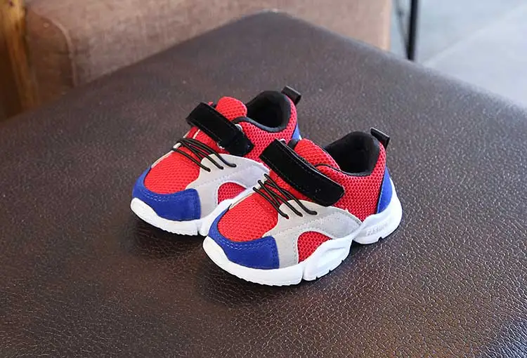 Children shoes 2019 new breathable mesh girls & boys running shoes patchwork PU children tennis sneakers kids athletic shoes (19)