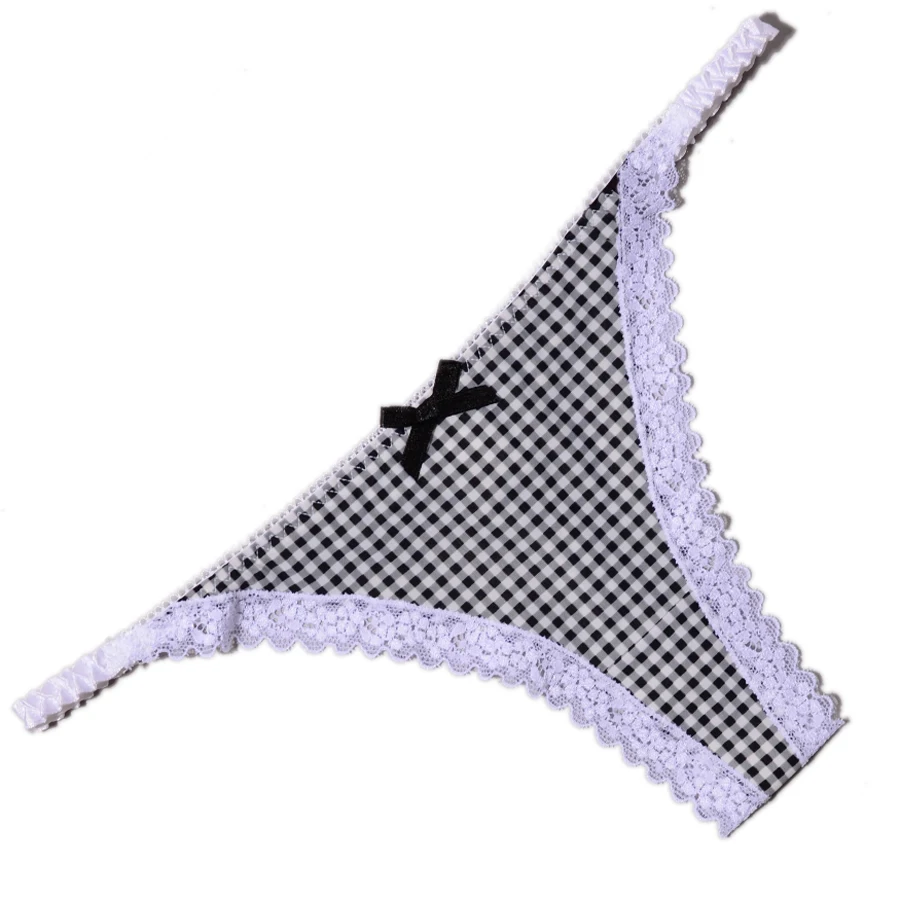 

Lace decoration women's smoothens t string panties sexy temptation t