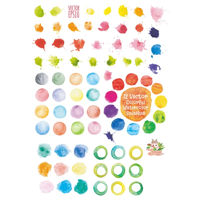 

2 pcs/lot Watercolor Dot Ring Decoration Mohamm Planner DIY Sticker Pack Post It Notebook Agenda Toy Stickers Scrapbooking