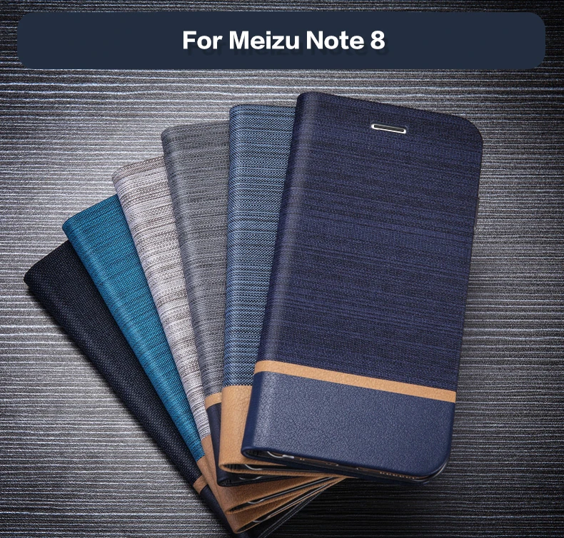 Чехол-Кошелек из искусственной кожи для Meizu Note 8, деловой чехол для телефона для Meizu Note 8, чехол-книжка с откидной крышкой, мягкий силиконовый чехол из ТПУ