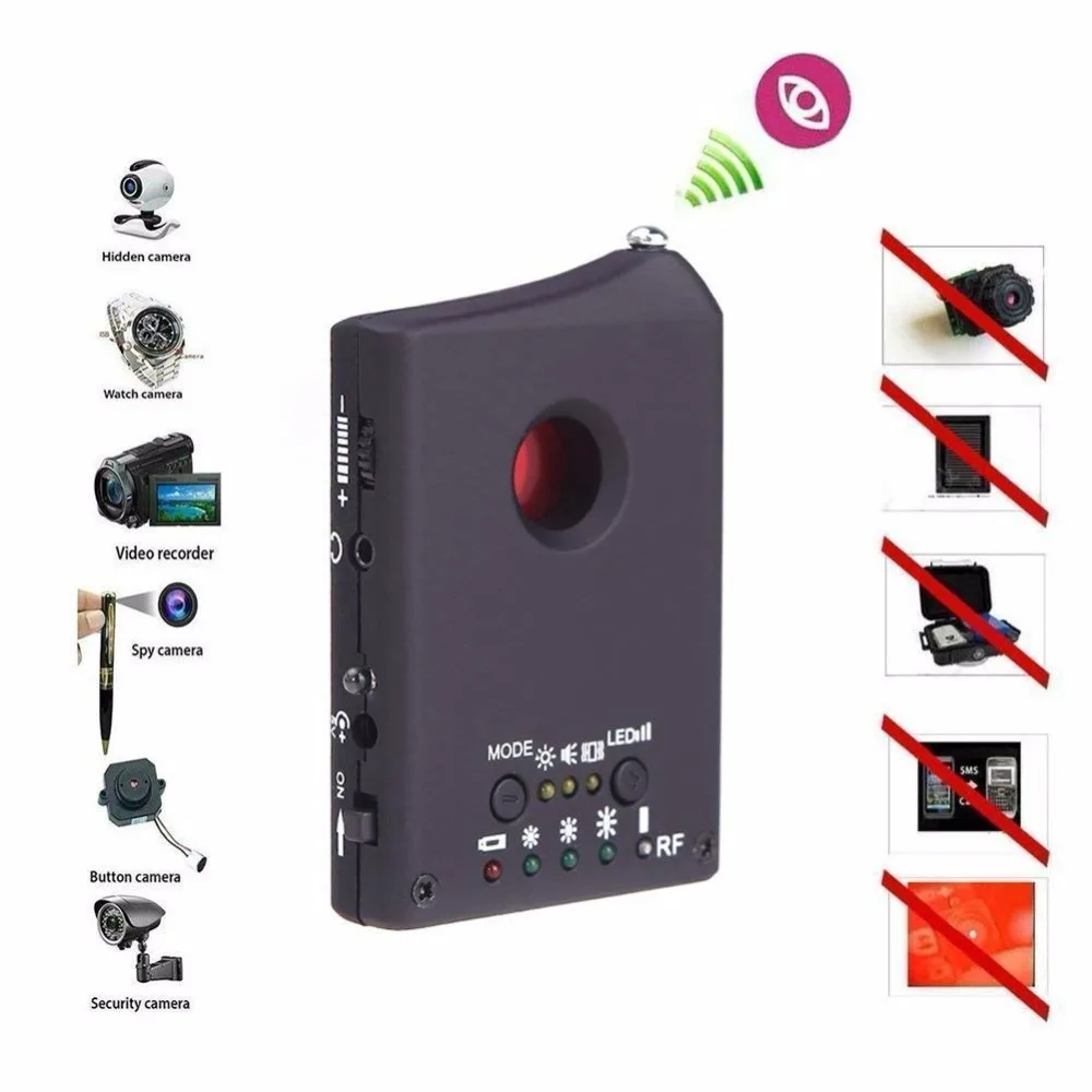 

Wireless RF Signal Detector Anti-Spy Detector GSM Audio Bug Detector GPS Lens RF Signal Finde for Personal Privacy Security