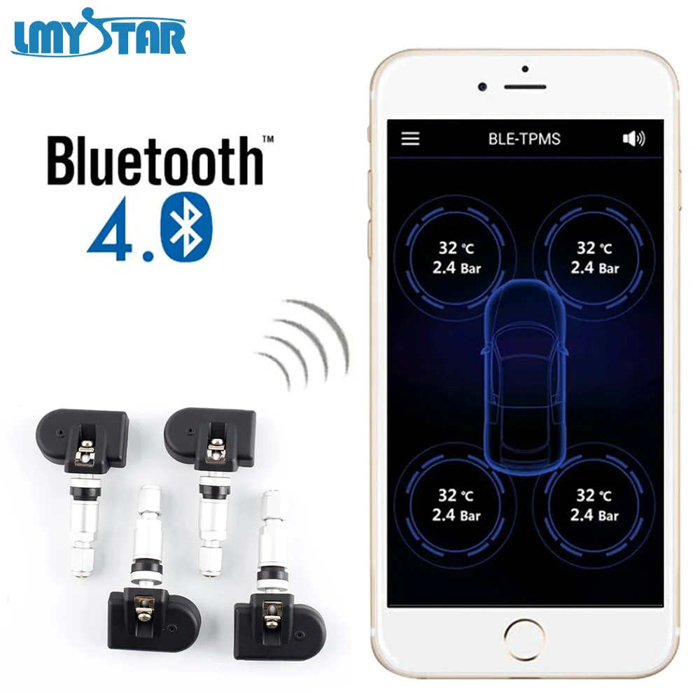 Lmystar Беспроводной мобильный телефон приложение Bluetooth TPMS шин Давление мониторинга