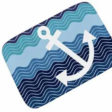 3D судовой Якорь полосой печати фланель ковры для Гостиная Украшения в спальню ковер Ванная комната Кухня водопоглощение противоскольжения площадку