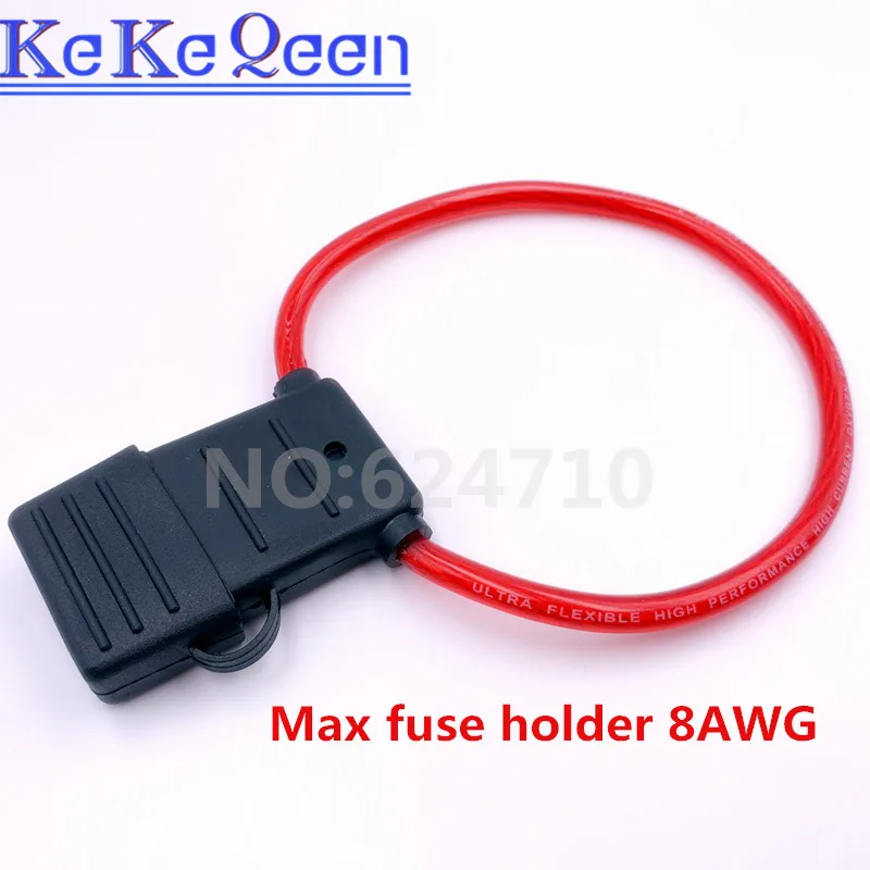 1PCS Inline Auto Blade Fuse Holder 8AWG Fuse Holder MAXI Fuse Holder With 26cm Wire Plastic Cover with 60A MAXI FUSE