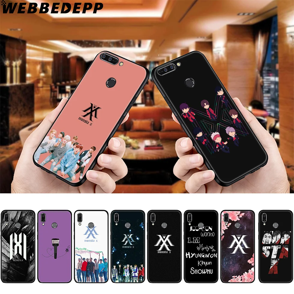 WEBBEDEPP Monsta X Bands мягкий чехол для Huawei P8 P9 P10 P20 P30 Lite Pro P Smart Z Plus 2019 Y6 Prime 2018 2017 Mini |
