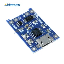 10Pcs/lot DC 5V 1A Micro USB 18650 Lithium Battery Charging Board Charger Module+Mic Protection Dual Functions TC4056A