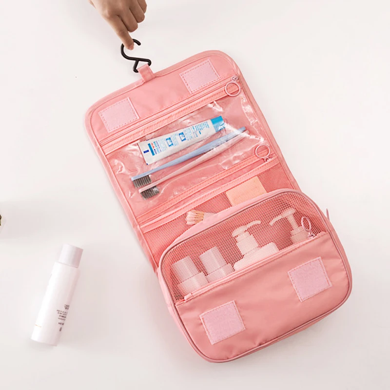 حقيبة مستحضرات للتعليق للماء قدرة كبيرة متعددة الوظائف السفر غسل الزينة المنظم حقيبة