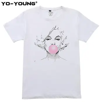 

Yo-Young Women T-Shirts Maralin Digital Printed Fashion T Shirt 100% 180g Combed Cotton Casual Fashion Tee Tops Customized