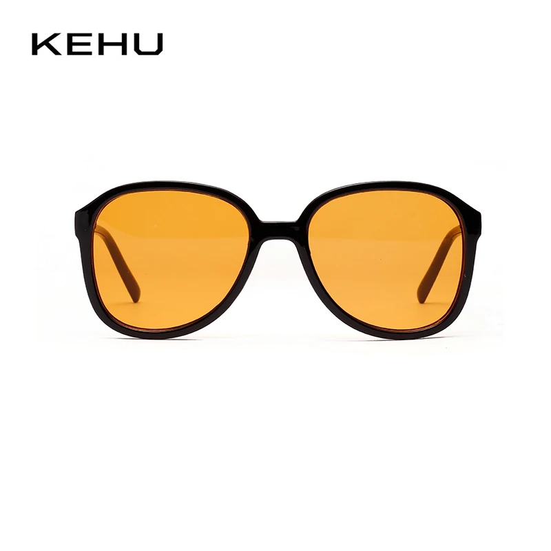 KEHU Новые прозрачные круглые женские солнцезащитные очки в оправе модные уличные