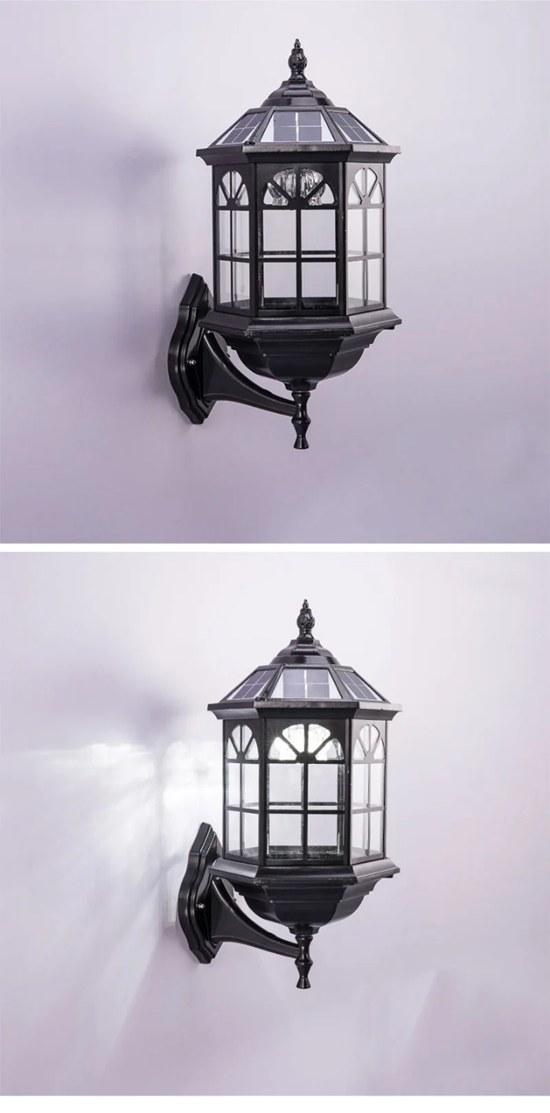 Solar à Prova Lâmpada de Iluminação Arandela para Rua Led ao ar Retro Vidro Livre Dwaterproof Água Parede Casa Varanda Portão 220v 110v 6 Cheap Luminárias de parede externas