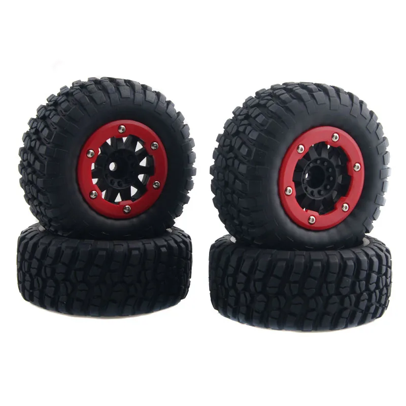 4 шт. 1/10 короткие шины для грузовиков Huanqi 727 EMU Slash 10SC RC автомобильные шины колеса