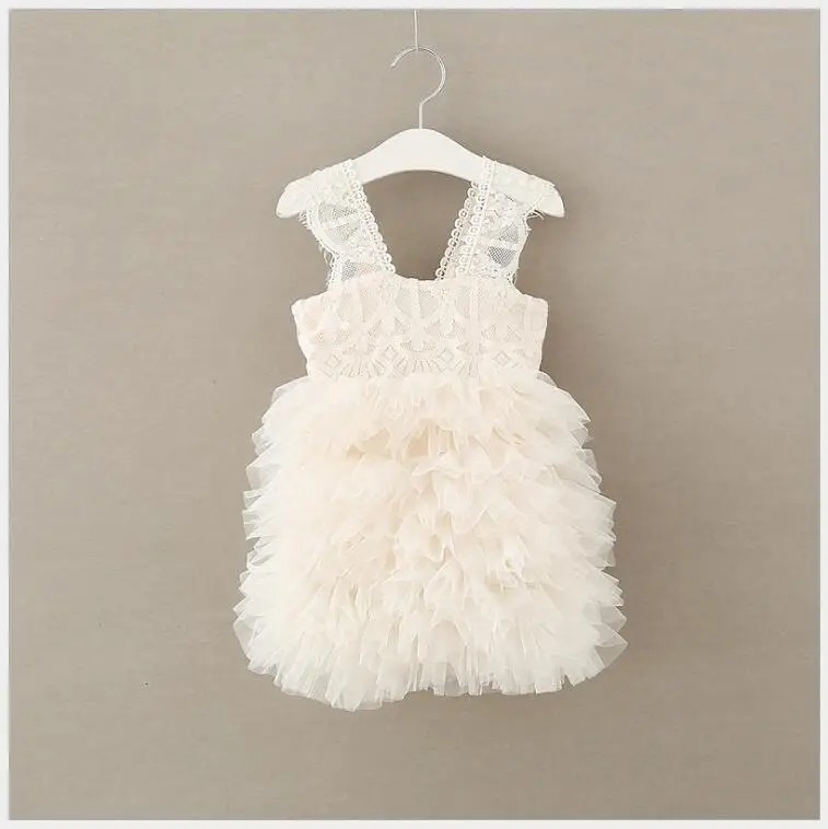 

lace sling Ballroom dress Girl birthday party princess dress Baby girl tulle dress Elegant costume for a girl 5 pcs/lot