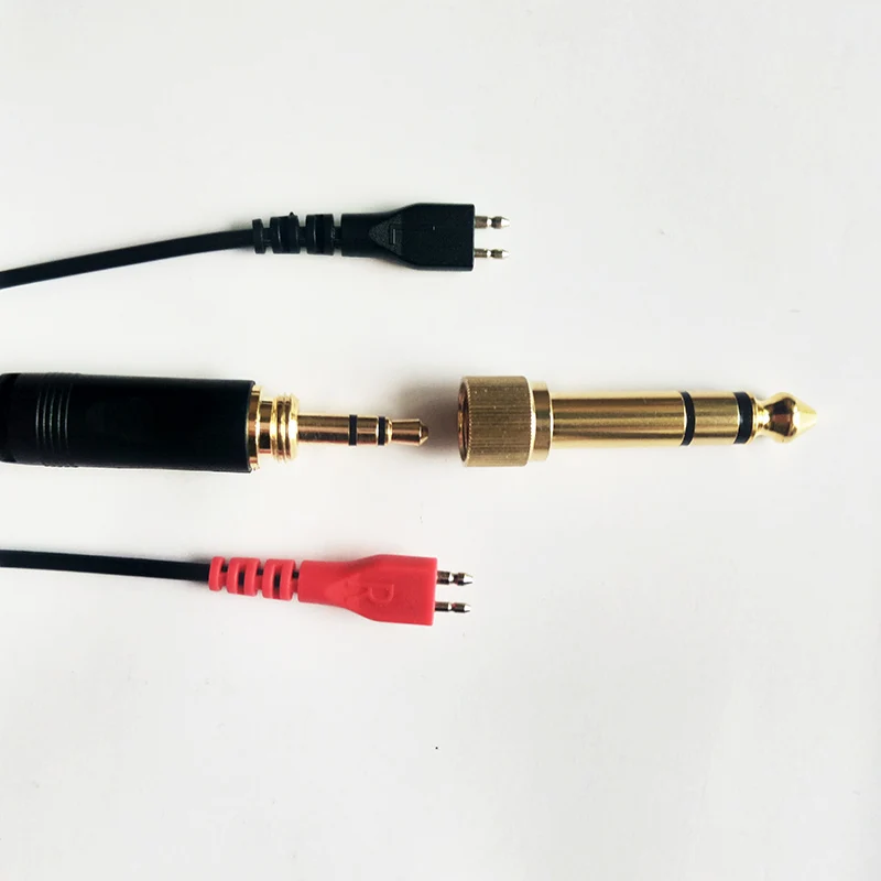 2pcs HD25 Replacement Audio Cable For Sennheiser HD25 HD25 1 HD25 1 II HD25 C HD25 13 HD 25 Headphones Audio Cable With 6 3 Plug