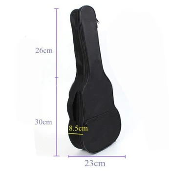 

Ukulele Soft Shoulder Back Carry Bag With Straps Black For Gift
