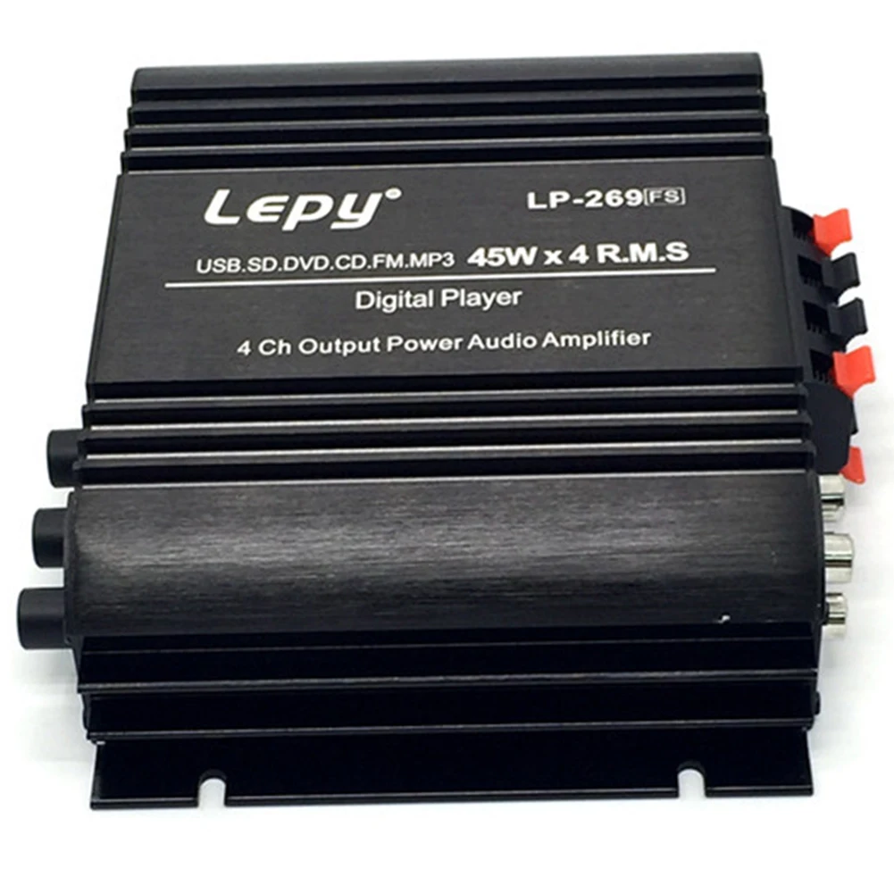 LP 269S Мощность плеер адаптер 12В 5A мини электронный мультимедиа аудио автомобиля 4 канальный усилитель Bluetooth универсальный цифровой звук