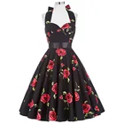 Save 11.9 on Summer Dresses Women Floral Print Sleeveless Short Casual Cotton Sexy 50s Vintage Dress Vestidos Pinup Rockabilly Dress Hepburn