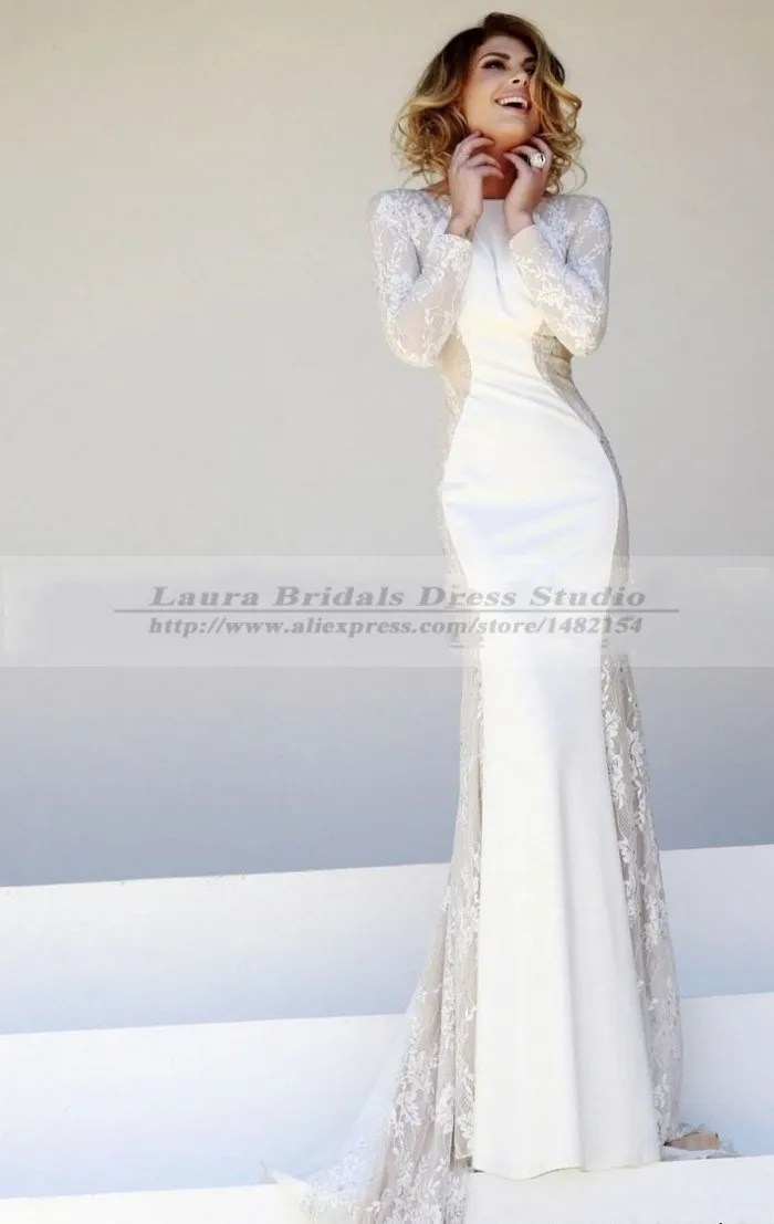 Vestido blanco manga larga