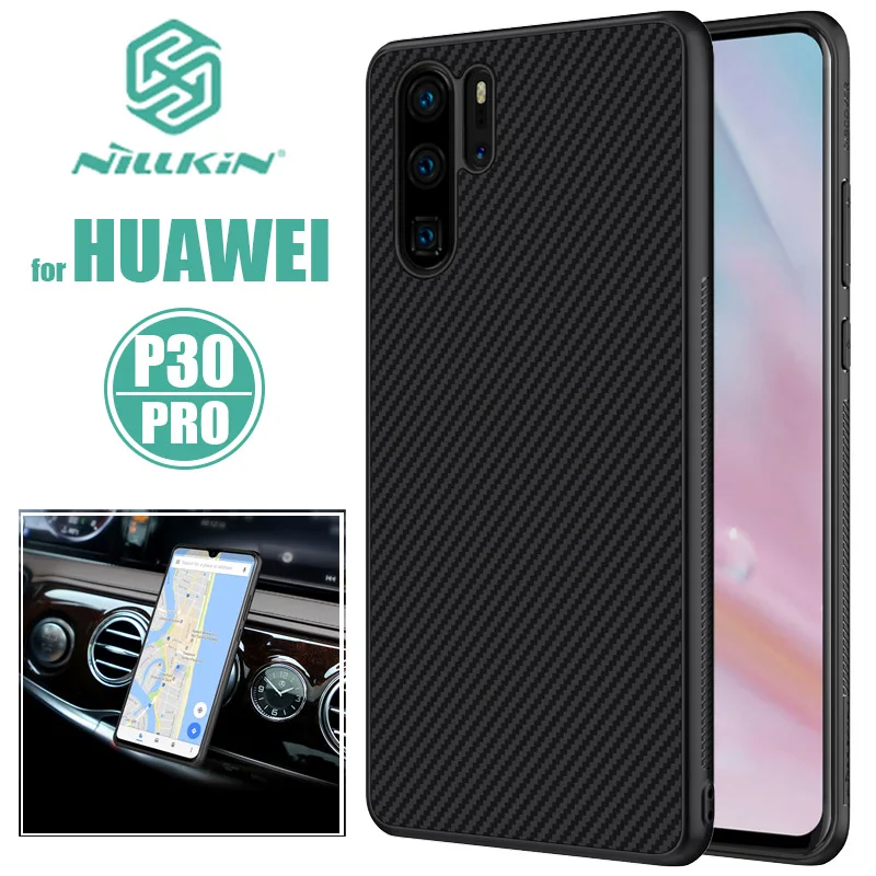 

Huawei P30 Pro Nillkin Synthetic Fiber Hard Back Cover Case Soft Touch Phone Case Iron Sheet for Huawei P30 Pro Nilkin Case Capa