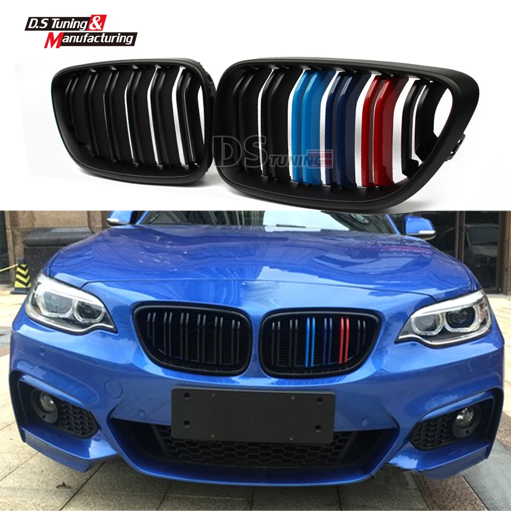 

F22 M2 Look Grille Replacement Front Bumper Grill Racing Grills For BMW 2 Series F22 M235i 218i 220i 2014 2015 M Colour