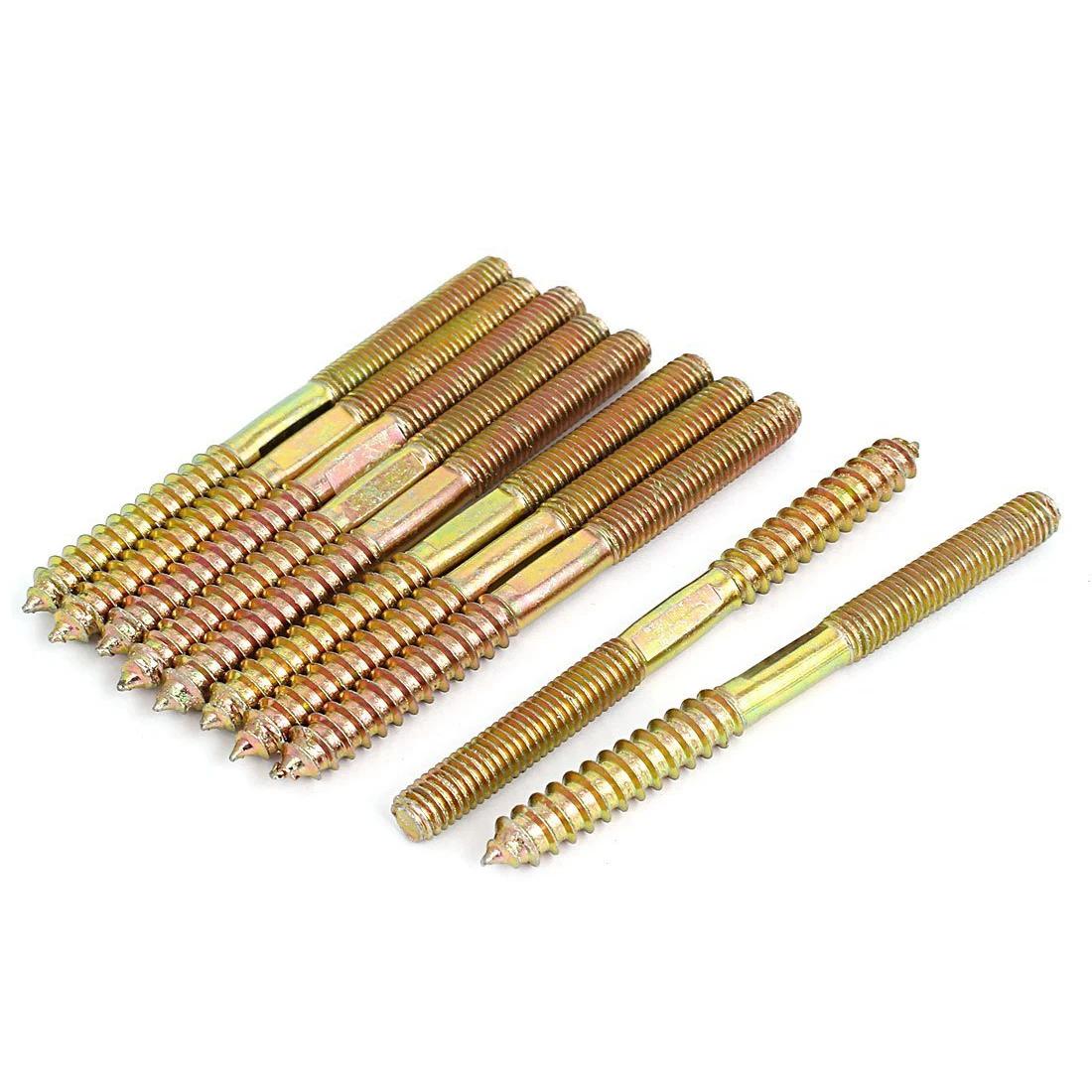 

M8 x 100mm Double End Threaded Machine Self Tapping Screw Stud 10Pcs