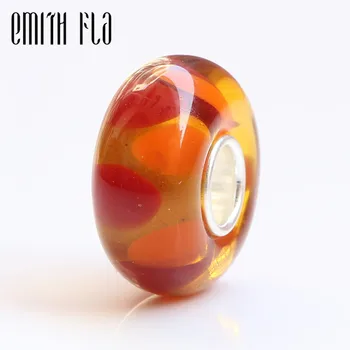 

Emith Fla 925 Sterling Silver Large Hole Murano Glass European Charm Beads Fit Brand Bracelet Jewelry
