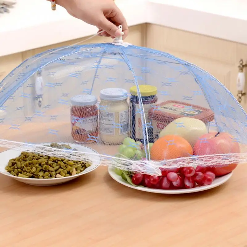 

1 pc Food Covers Umbrella Style Anti Fly Mosquito Kitchen cooking Tools meal cover Hexagon gauze table mesh food cover